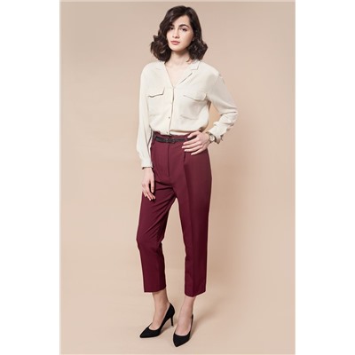 Блузка из премиальной вискозы в рубчик