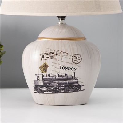 Настольная лампа с абажуром RISALUX «Сити», Е27, 40 Вт, 30×30×43 см