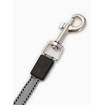 Рулетка - поводок «Косточка», 3 м, с контейнером для пакетов, пластик, голубая