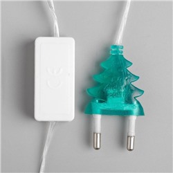 УЦЕНКА Гирлянда «Нить» 5 м с насадками «Снежинки», IP20, прозрачная нить, 20 LED, свечение мульти (RG/RB), мигание, 220 В