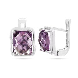 Серьги из серебра аметист, Заира