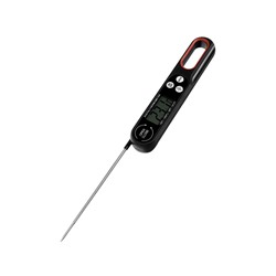 Термометр (термощуп) кухонный, электронный, со складным щупом, чёрный