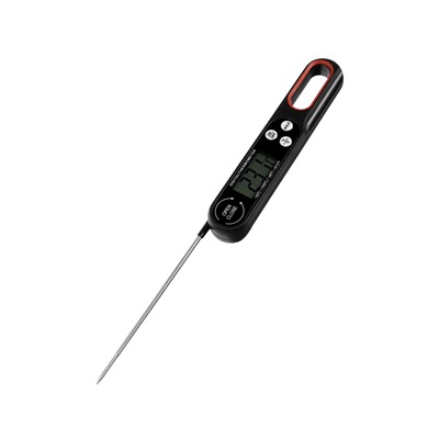Термометр (термощуп) кухонный, электронный, со складным щупом, чёрный