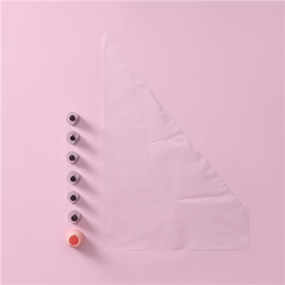 Набор кондитерский Доляна «Дабл», 9 предметов: 2 мешка, адаптер, 6 насадок, насадки МИКС