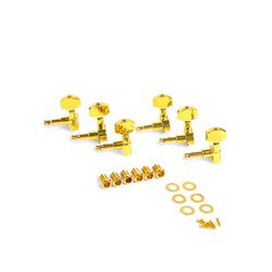 Комплект одиночной колковой механики Music Life, золотистые, 3+3