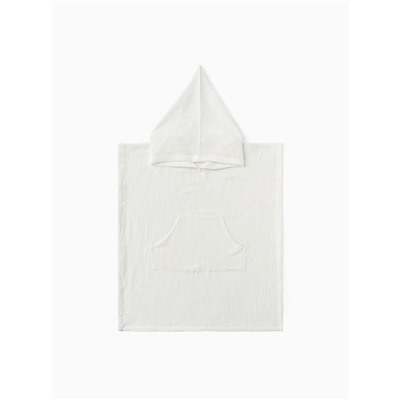 Пончо детское муслиновое LoveLife, 56×70 см, хлопок 100%, белое