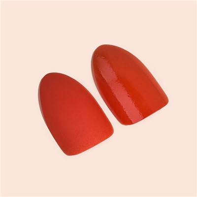 Накладные ногти, 24 шт., с клеевыми пластинами, форма миндаль, красные