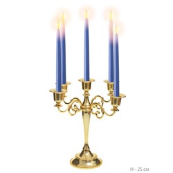 Подсвечник на 5 свечей 25 см золото / 6305G /уп 30/