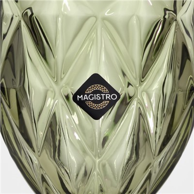 Бокал для вина Magistro «Круиз», 250 мл, 8×15.3 см, стекло, зелёное