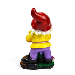 Садовая фигура из гипса «Гном с лопатой на подставке», 42×24×26 см