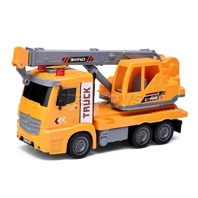 Машина "Автокран" на батарейках, в коробке