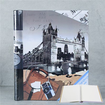 Фотоальбом магнитный 20 листов Города / 8001 /уп 40/микс 4 вида