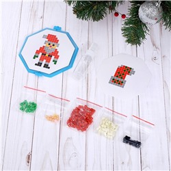 УЦЕНКА Аквамозаика "Дед мороз и носок", 200 деталей, Sl-02404