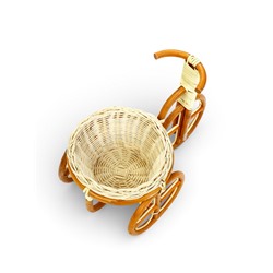 Декоративное кашпо «Велосипед», 31×17×25 см, деревянное, плетёное