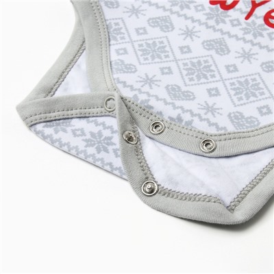 Боди с длинным рукавом Крошка Я «Первый НГ», рост 74-80 см, цвет белый