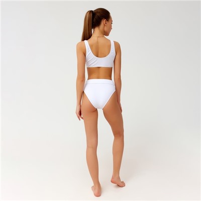 Купальник раздельный с поясом женский MINAKU, белый, размер 48