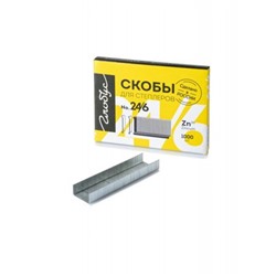 Скобы №24/6 1000шт (подходит для степлеров 24/6, 26/6),оцинкованные С24/26/6-1000 Глобус