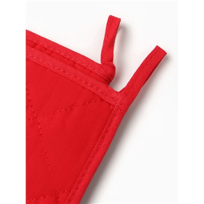 Набор кухонный «Этель. Матрёшка»: прихватка 19×19 см, варежка-прихватка 20×28 см, 100% хлопок