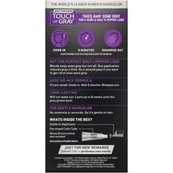 Just for Men, Мужская краска для волос с гребешком Touch of Gray, оттенок черный T-55, 40 г