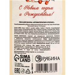 Подарочный набор «С Новым годом и Рождеством», гель для душа, шампунь и пена для ванны 3×250 мл, РЯБИНА