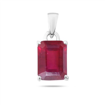 Подвеска, 1 рубин корунд октагон 6х8 2.09ct, Эра