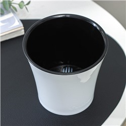 Кашпо для цветов со вставкой Santino «Арте», 600 мл, пластик, белое