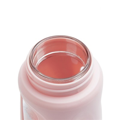 Бутылка для воды, 400 мл, 19.5×7×5.2 см, стеклянная, розовая