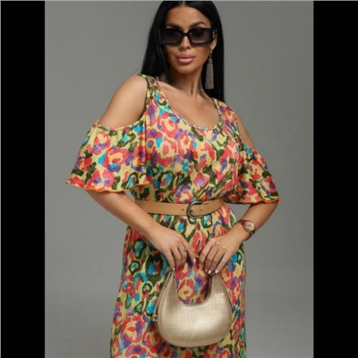 Платье Ялта (Леопард салатовый)