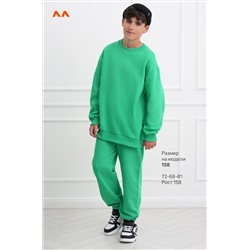 Костюм для девочки оверсайз из футера трехнитки Happyfox