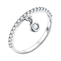 Кольцо из серебра куб.циркон., Л-11325