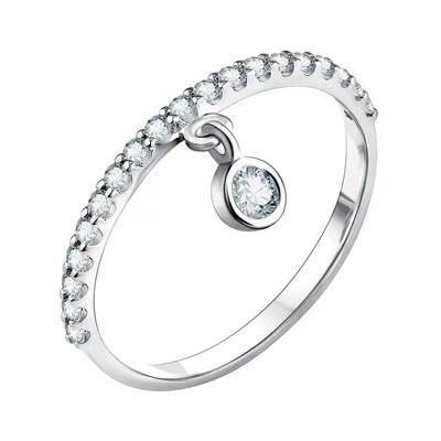 Кольцо из серебра куб.циркон., Л-11325