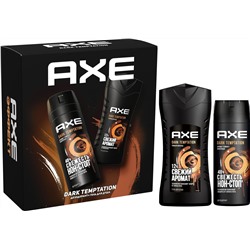 Набор подарочный AXE Dark Temptation 2 предмета ( Гель для душа 250мл и дезодорант аэрозоль 150мл) в коробке