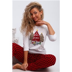Пижама женская П162 Нарядные Ёлочки