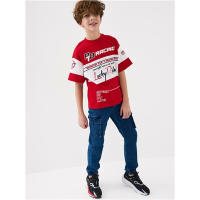 Брюки текстильные джинсовые для мальчиков