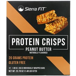 Sierra Fit, протеиновые вафли, арахисовая паста, 12 шт., 56 г (1,98 унции) каждая