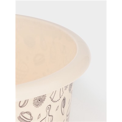 Таз хозяйственный «Русская банька», круглый, пластик, 10 л, бежевый