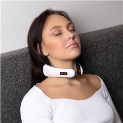 УЦЕНКА Массажёр для шеи Luazon LEM-16, от батареек 2хААА (не в комплекте), белый