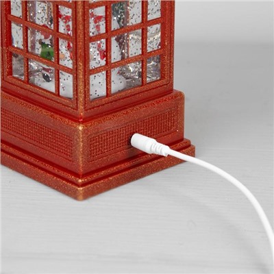 Светодиодная фигура «Девочка и снеговик» 9×20×8 см, пластик, батарейки ААх3 (не в комплекте), USB, свечение тёплое белое