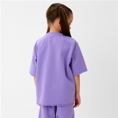 Футболка для девочки KAFTAN: Dream big, сиреневая, размер 30, рост 98 - 104 см