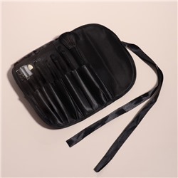 Набор кистей для макияжа SMOKY, 7 шт., чехол на завязках, чёрный