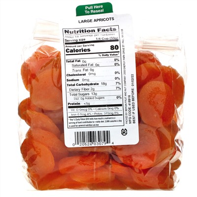 Bergin Fruit and Nut Company, Крупный абрикос, 454 г (16 унций)