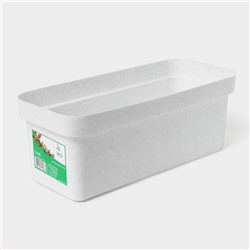 Ящик балконный для цветов «Эко», 8 л, 40×17×16 см, пластиковый, цвет светлый гранит