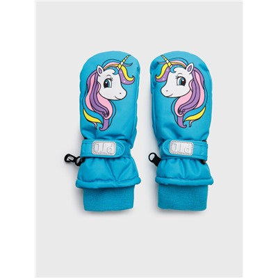 Варежки текстильные для девочек