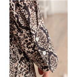 Платье на запАх из вискозы с принтом