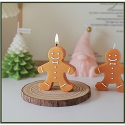 Свеча ароматическая Пряничный Человечек с ароматом печенья в коробке