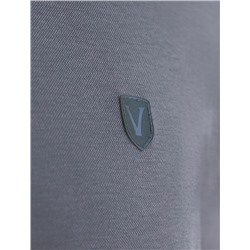 Футболка поло с воротником на пуговтцах из полотна пике с меланжевым плетением с эластаном