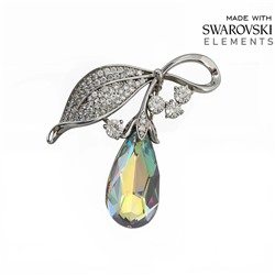Брошь с кристаллами Swarovski