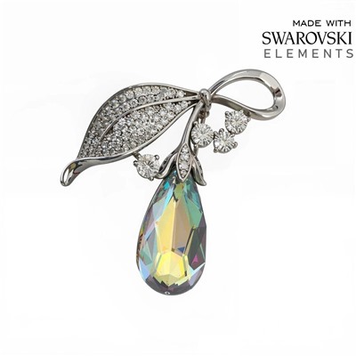 Брошь с кристаллами Swarovski