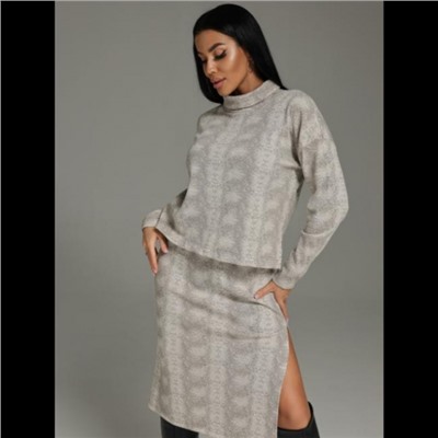 Костюм с юбкой Кортни (Мокко)