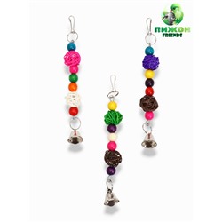 Игрушка для птиц «Гантели», 15×8 см, цвет МИКС